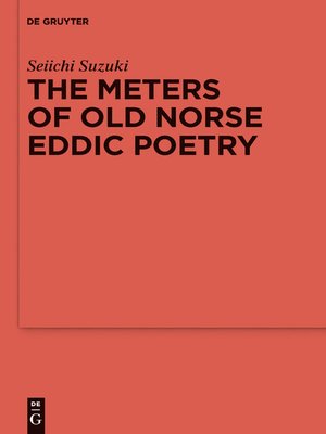 cover image of The Meters of Old Norse Eddic Poetry